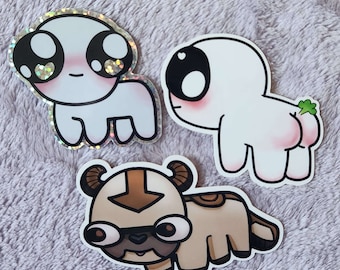 Glitter Yippiee!, ALTA Blep Appa, TBH/Autism Creature Silly Stickers