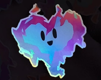 Holographic Promare Burnish Smiley Heart !