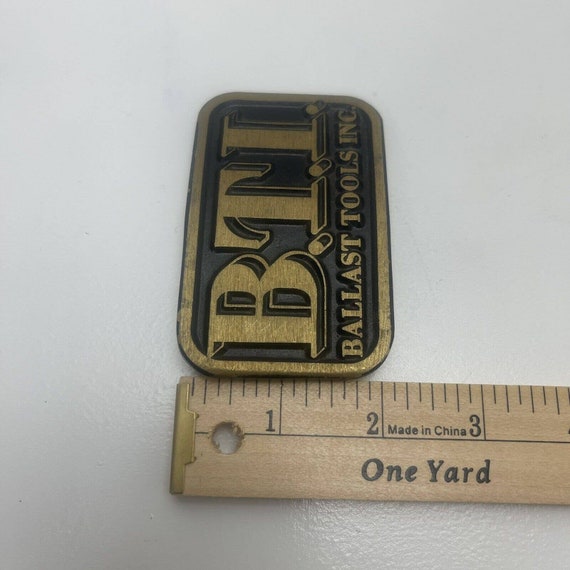 Vintage BTI Ballast Tools INC Belt Buckle Solid B… - image 9
