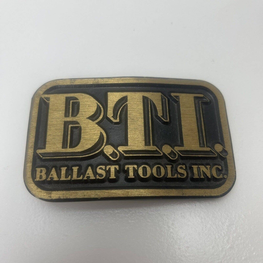 Vintage BTI Ballast Tools INC Belt Buckle Solid Brass Dynabuckle Etsy