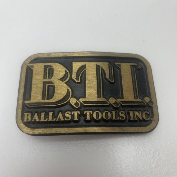 Vintage BTI Ballast Tools INC Belt Buckle Solid B… - image 1