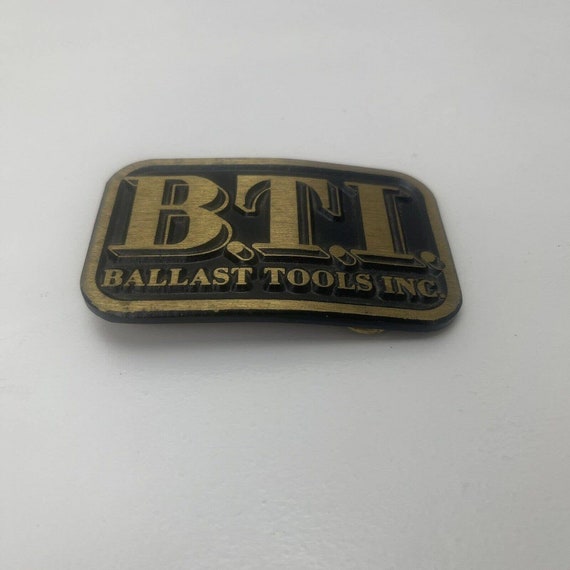 Vintage BTI Ballast Tools INC Belt Buckle Solid B… - image 2