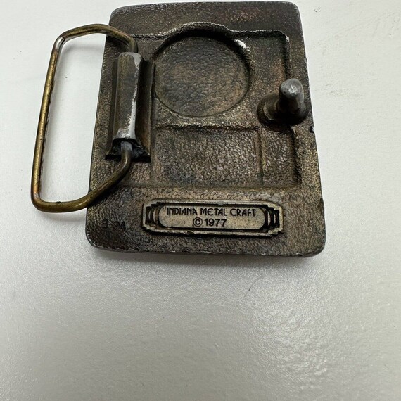 Vintage Indiana Metal Craft Belt Buckle Train Eng… - image 8