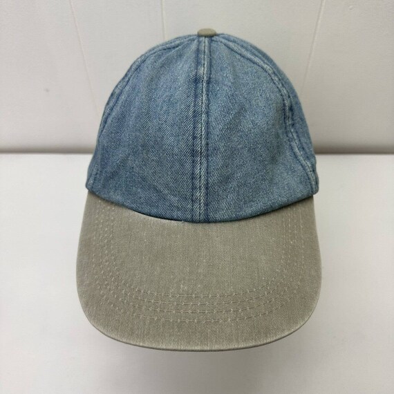 Vintage Route 66 Hat Cap Blue Brown Denim Strapba… - image 2