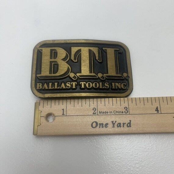 Vintage BTI Ballast Tools INC Belt Buckle Solid B… - image 8