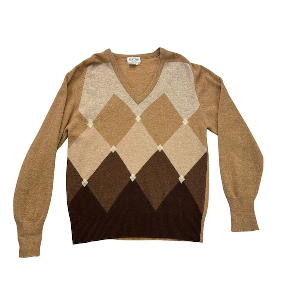 Vintage Neil Norman Sweater Mens Medium M Brown La