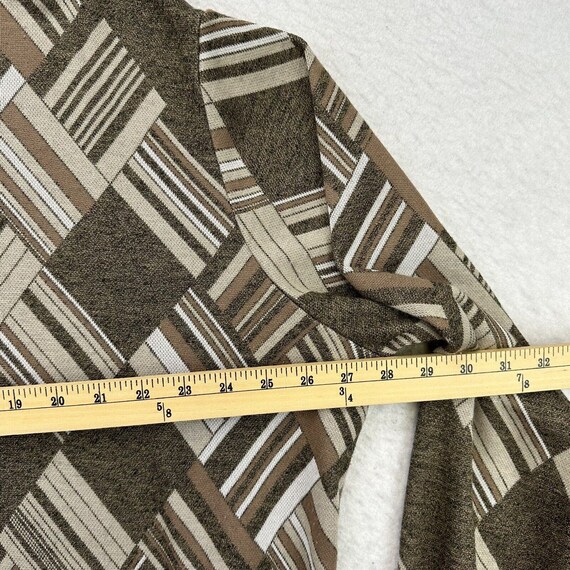 Vintage Alan Stuart Sweater Mens XL Brown Geometr… - image 6