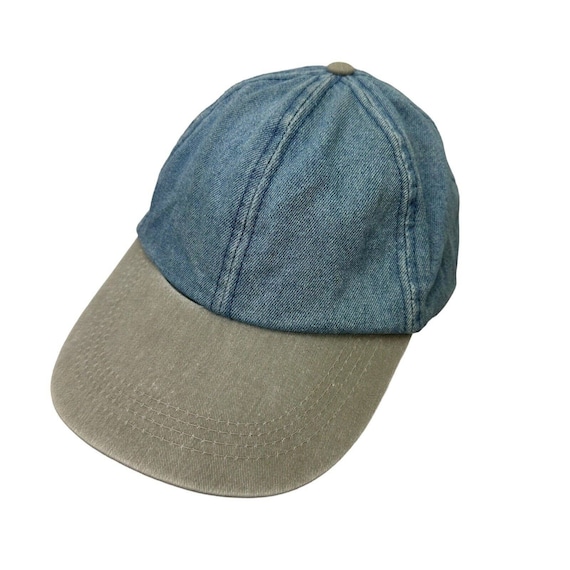 Vintage Route 66 Hat Cap Blue Brown Denim Strapba… - image 1