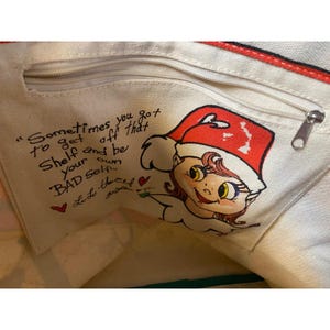 Brighton Love & Joy Heart Canvas Tote Bag LuLu Elf Holiday Shopper Multicolor image 6