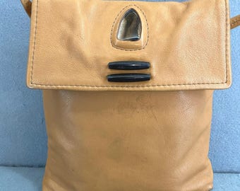 Leather Crossbody bag Breezy Mountain CO Petrified Wood & Horn Festivals