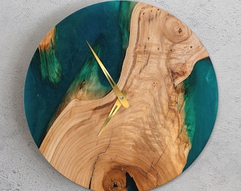 Scandinavian wall clock, Rustic wall clock, Resin wall clock, Modern clock large, Epoxy wall clock, Contemporary clock, Oversized wall clock