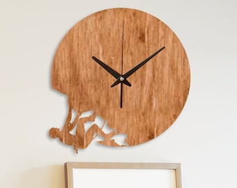 Climber clock, Climber wall decor, Climber gifts, Climber wall art, Wood wall clock, Rock climber gift, Rock climber art, Wall clock unique