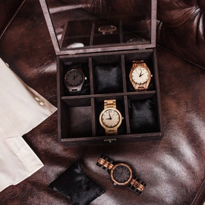 Retro Wood Grain Watch Storage Box, Multiple Slot Mechanical Watch Jewelry  Box, Household Large Capacity Storage Box - Temu