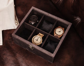Watch display case,Wooden watch storage for men,Personalized watch box for men,Watch display box,Wooden watch box,Watch box for men wood