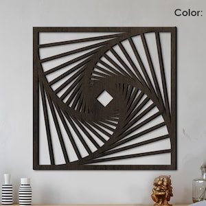 Geometrische Wandkunst, abstrakte Holzdekoration, geometrische Wandkunst, geometrische Wanddekoration, moderne Holzwandkunst