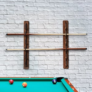 Ensemble de supports de queue de billard en bois et en plastique, support  mural