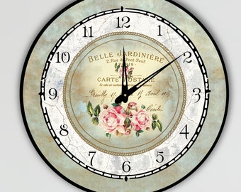Orologio da parete con fiori, Orologio da parete Boho, Orologio da parete moderno, Orologio da parete vintage francese, Orologi da cucina da parete, Orologio da parete grande