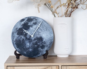 Full moon wall clock, Lunar wall clock, Full moon wall art, Full Moon decor, Elegance wall clocks, Space wall clock, Clock wall decor