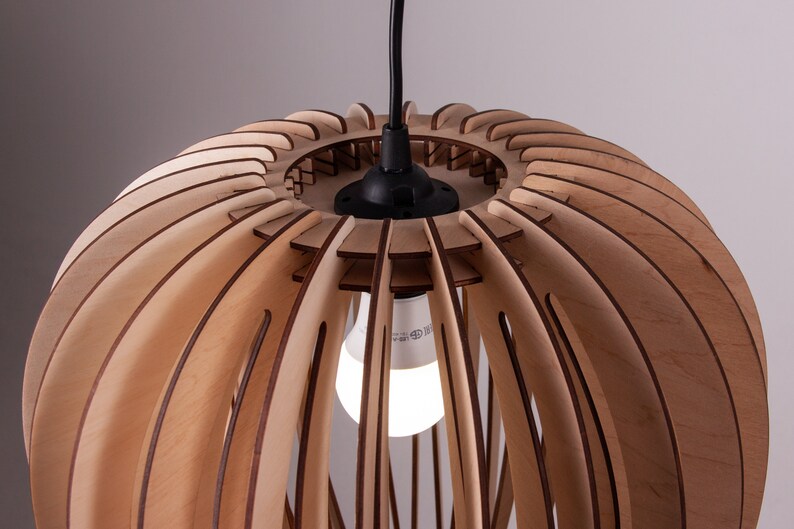 Wooden lamp shadeWood lamp shade pendantWood hanging lamp Etsy