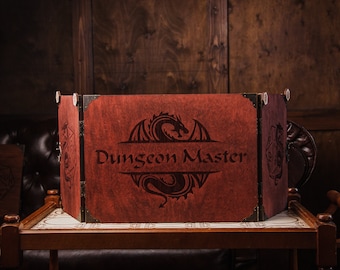 Dungeons and dragons gifts for him,DnD screen,Gifts for dungeon master,Dungeon master screen magnetic,Dm screen,Wooden dm screen