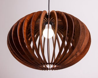 Wood pendant light shade, Wood ceiling light, Wooden lamp shade, Hanging ceiling light, Chandelier lighting modern, Wood chandelier round