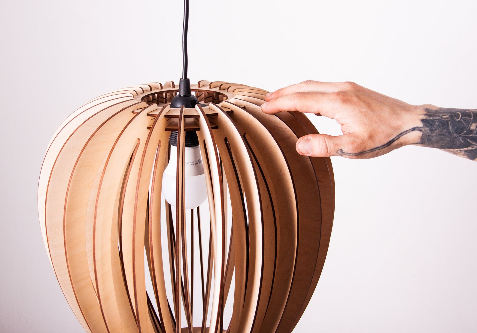 Wooden lamp shadeWood lamp shade pendantWood hanging lamp Etsy