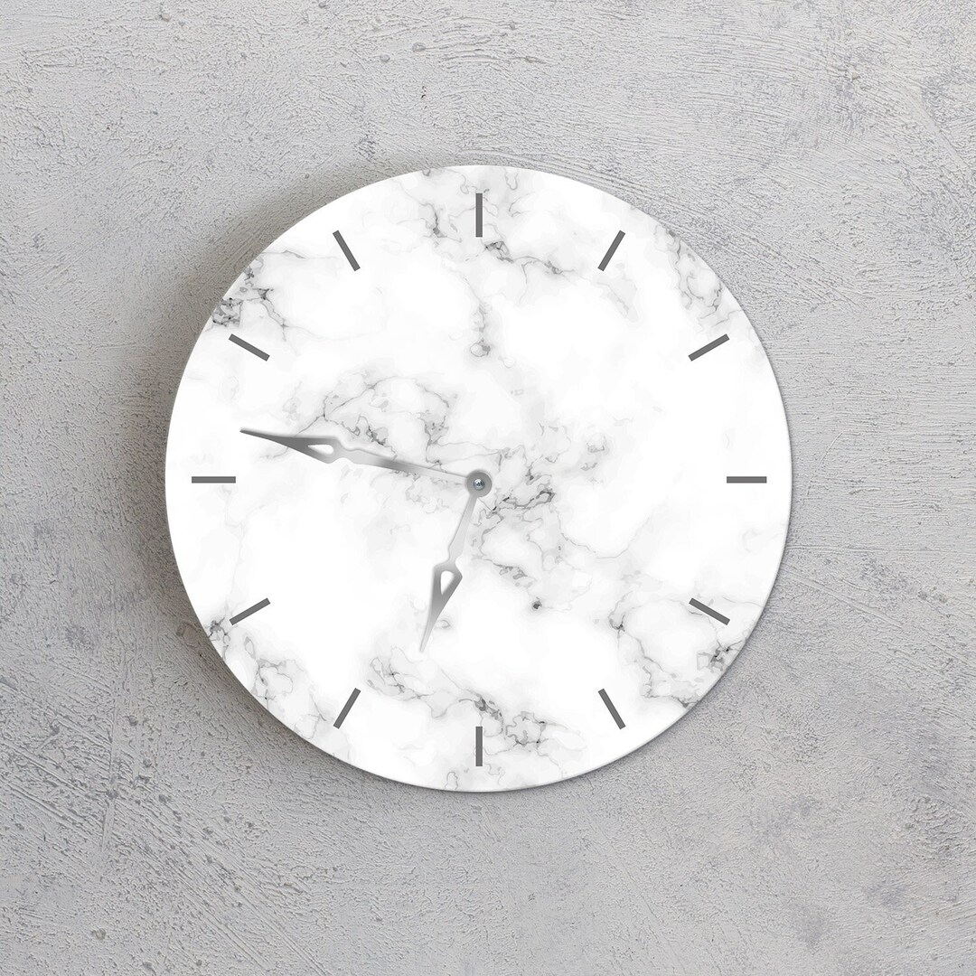 White Marble Wall Clock, Modern Wall Clock, Beautiful Wall Clock