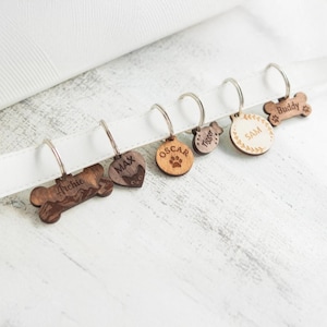 Hundemarke personalisiert, Tiermarke mit Gravur, Personalisierte Haustiermarke, Haustiermarke aus Holz, Tiermarke nach Maß, Haustiermarke aus Holz, Kleine Hundemarke
