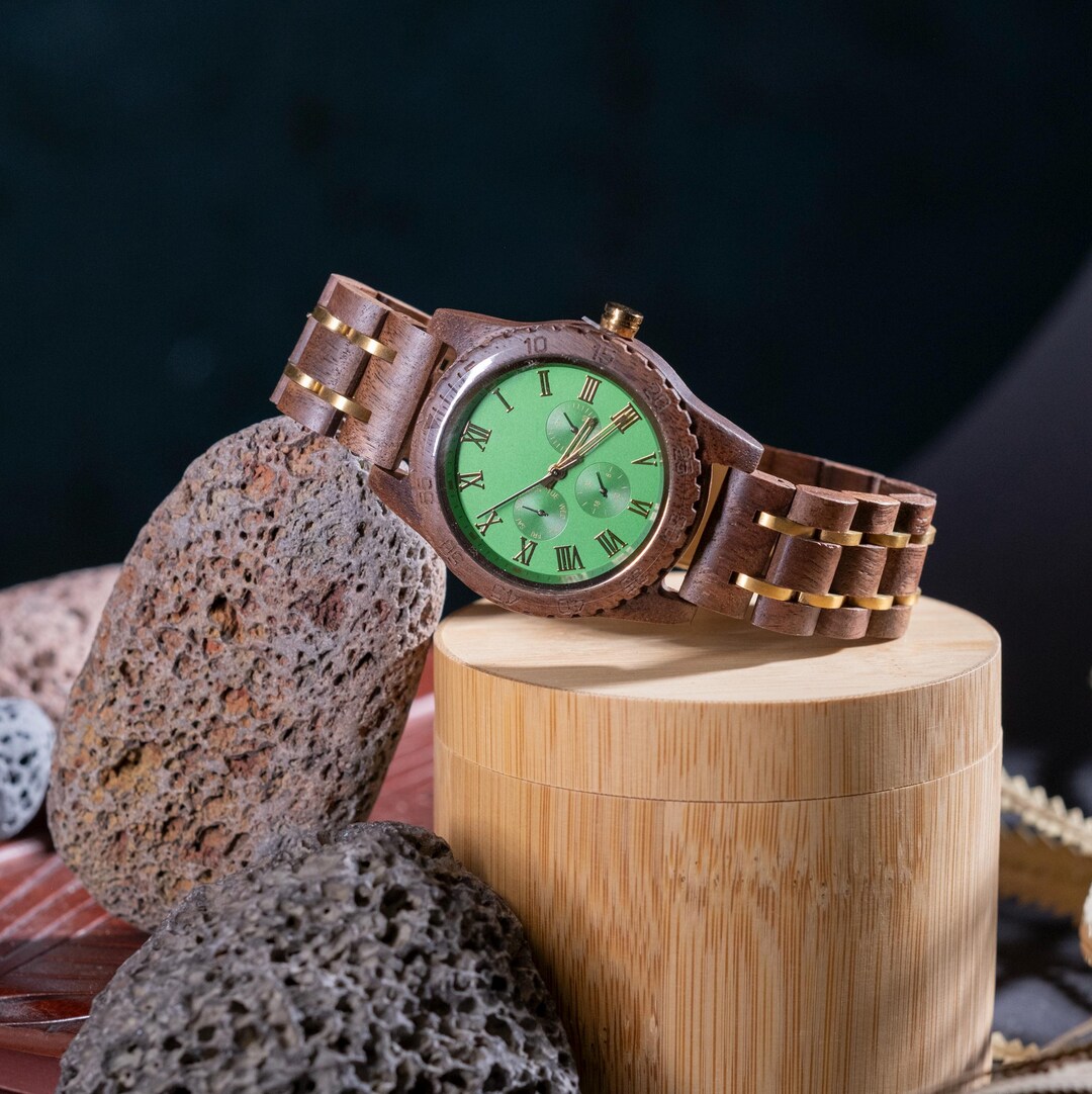 Personalisierte Holzuhr für Männer, Groomsman-Uhr mit Box