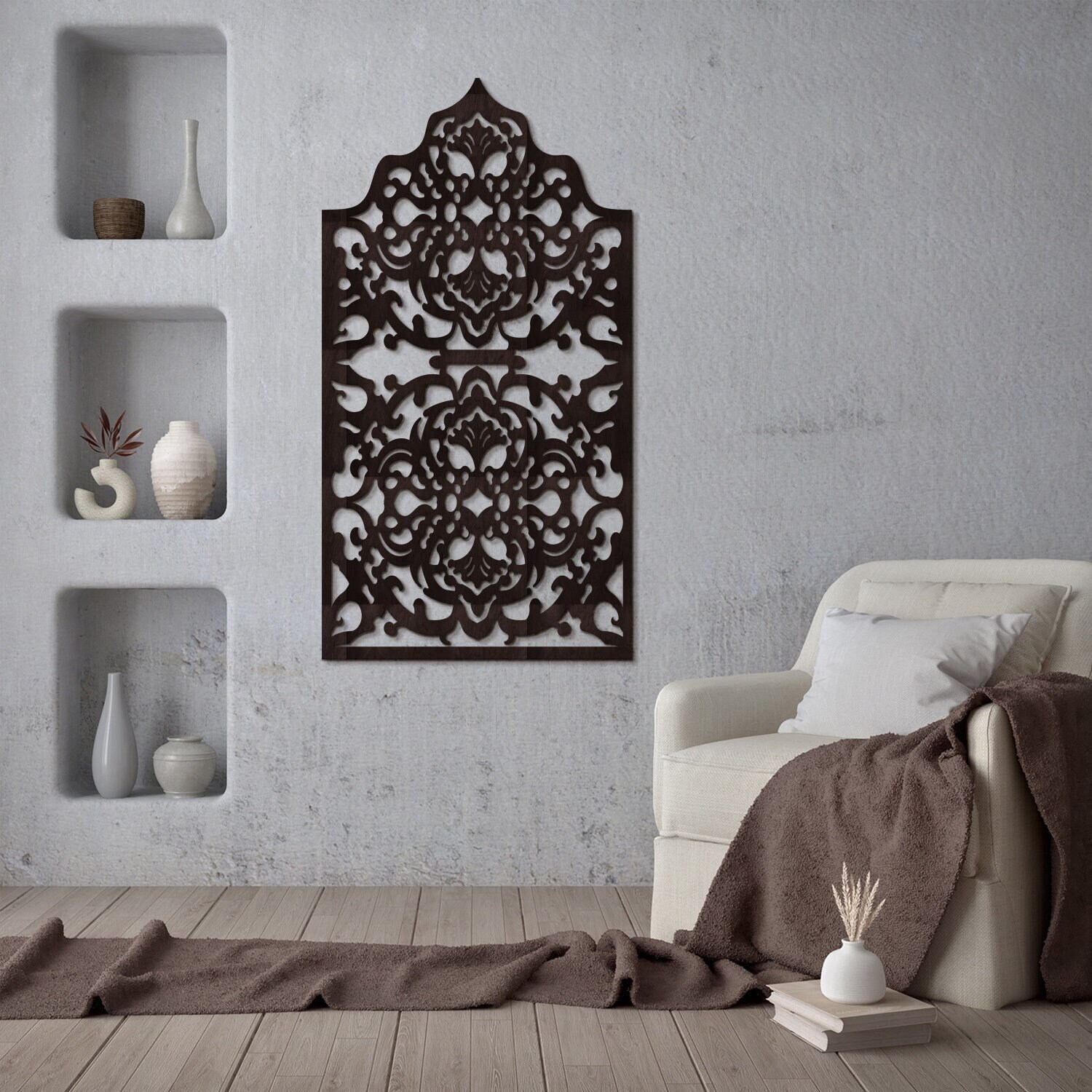 Moroccan Wood Panel Moroccan Wood Wall Art Arabic Wall Art - Etsy UK