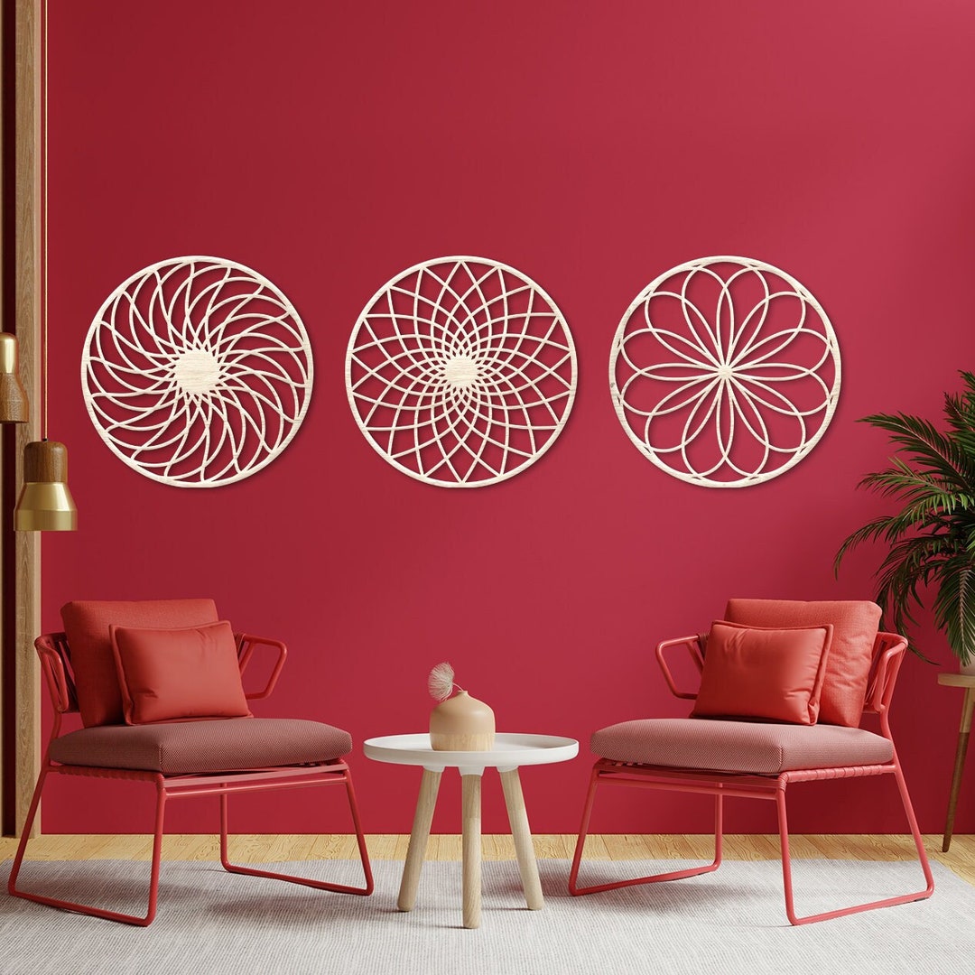 Sacred Geometry Wall Art Set, Torus Wall Decor, Sacred Geometry Decor