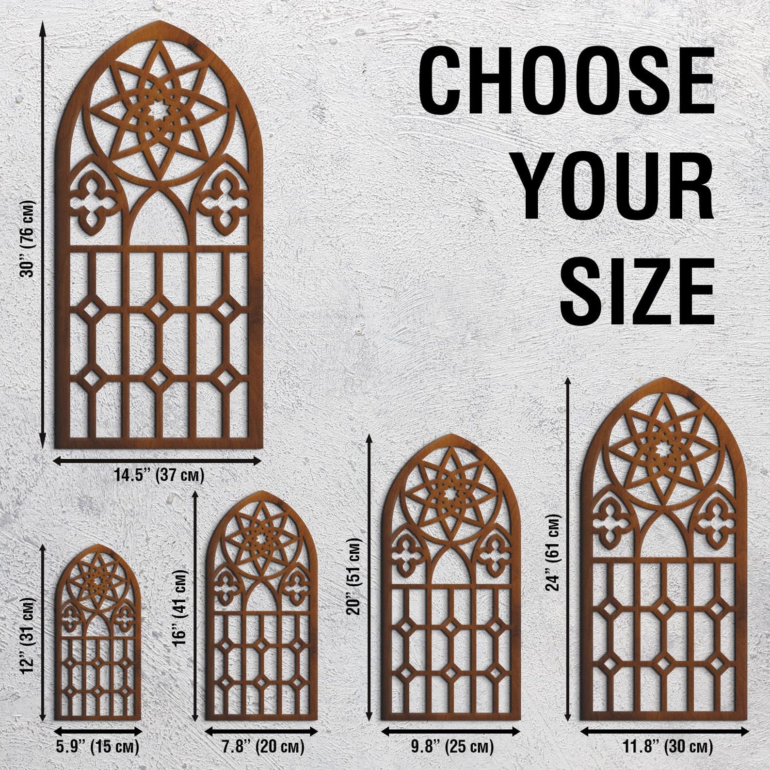 Gothic Cathedral Window Wall Decor, Gothic Window Arch Decor,church