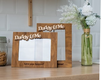 Dad picture frame fathers day, Personalized photo frame dad,Custom photo frame fathers day,Wooden photo frame,Wood picture frame fathers day