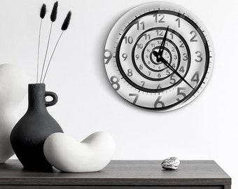 Spiral Clock, Vortex Clock, Minimalist Wall Clock, Doctor Who Clock, Fantasy Clock, Adventure Clock, Infinity Clock, Unique Wall Clock