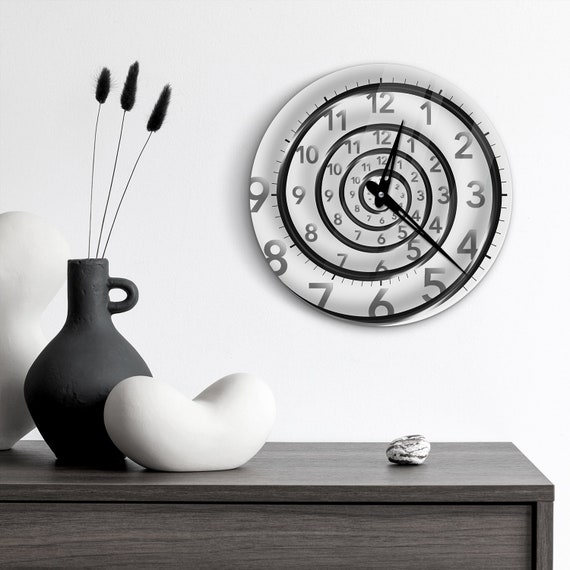 Reloj de viaje en el tiempo reloj espiral del tiempo reloj infinito reloj de pared unico reloj de pared minimalista reloj de pared moderno reloj de pared grande Etsy Espana