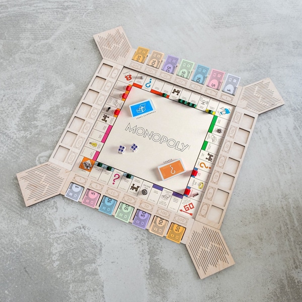 Monopol Board Game, Personalised Monopoly Board, Monopoly Game, Profile Monopoly Organizer, Board game organizer, Travel Size Monopoly