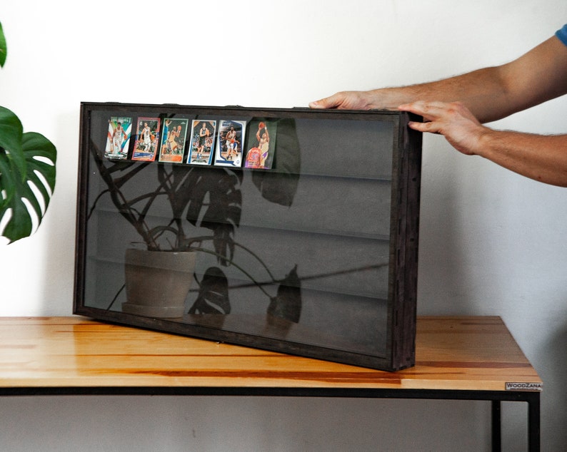 Sport Cards Stand, Wood Display Case, Collectable Display, Cards Storage, Collectable Display, Card Display Case For Sports, Cards Storage image 2