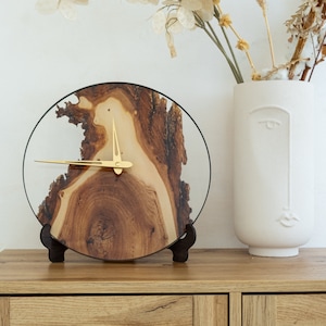 Solid Wood Clock, Wooden wall clock, Nature wall clock, Rustic Wall Clock, Frame clock, Aesthetic wall clock, Acrylic wall clock