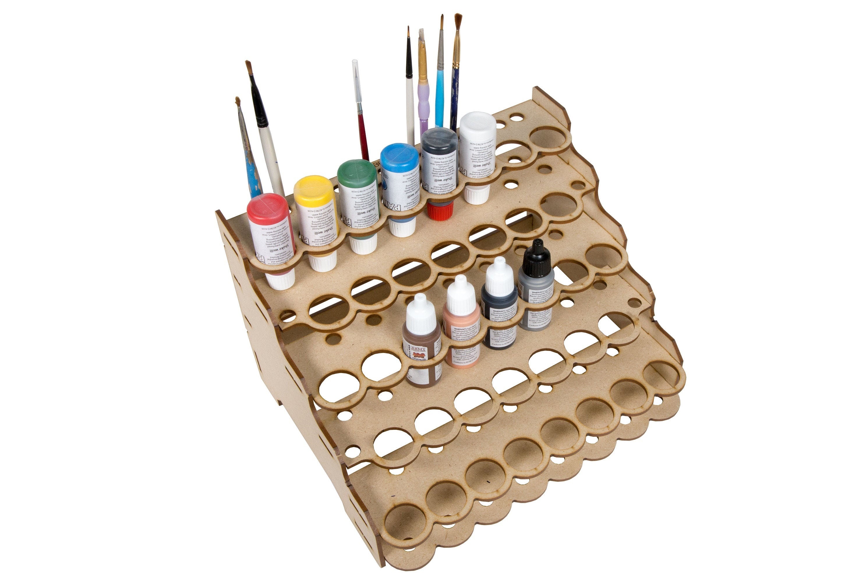 Paint Storagepaint Rackpaint Brush Holdermodular Stepped Etsy