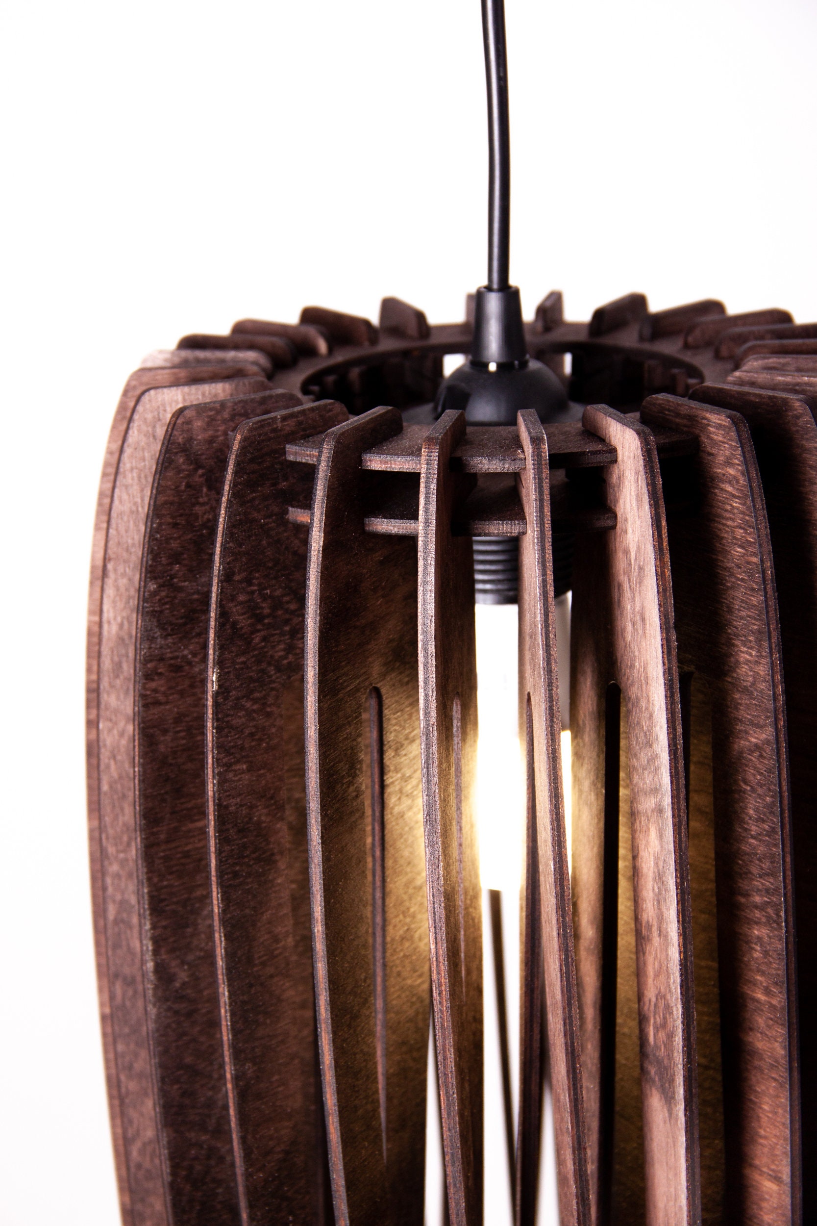 Hanging wood lightHanging lamp shadePendant light shade Etsy