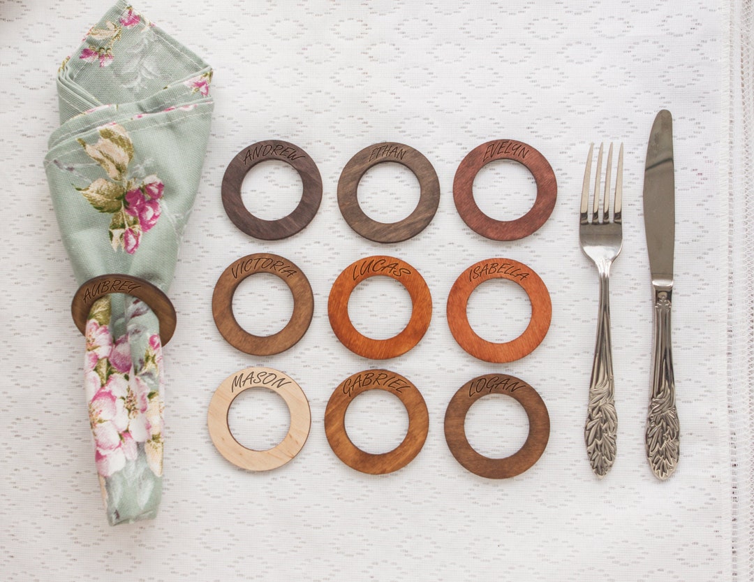 Personalized Napkin Rings, Napkin Rings Holders, Napkin Rings Wedding