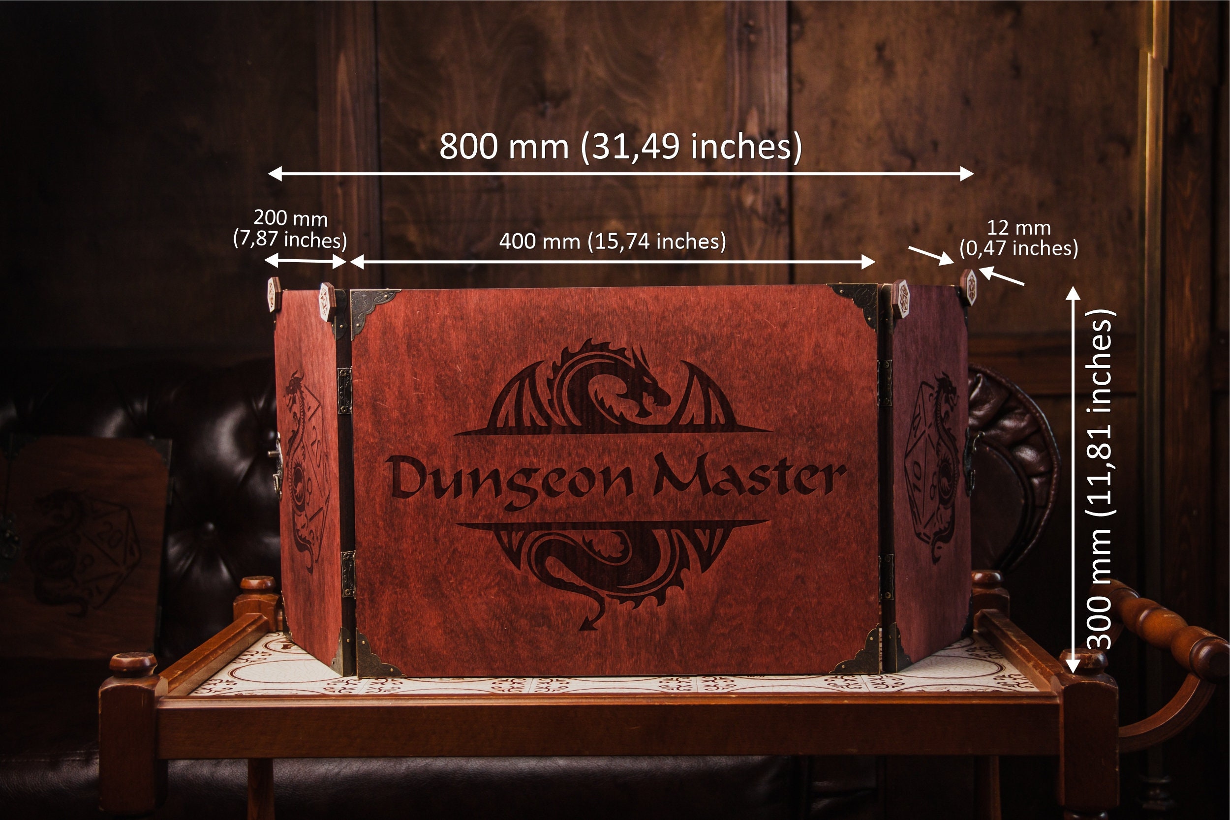 Dungeons & Dragons DM Screen 5e - D&D Dungeon Master Screen 3D Kunstleer Met Aanpasbare Inzetstukken Dnd Game Master Accessoires Dungeons & Dragons DM Screen 5e - D&D Dungeon Master Screen 3D Kunstleer Met Aanpasbare Inzetstukken Dnd Game Master Accessoires