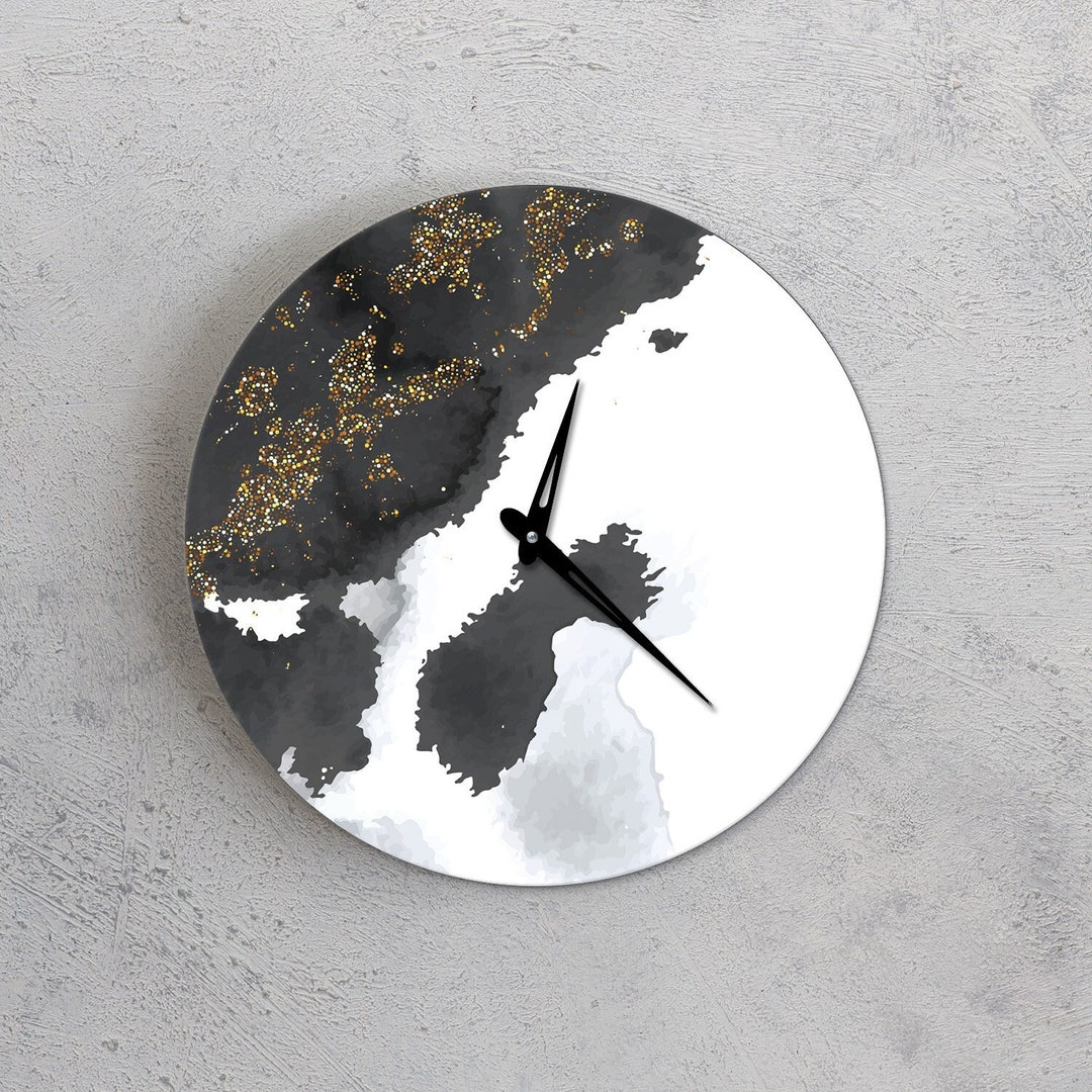 White and Black Wall Clock, Modern Wall Clock, Beautiful Wall Clock