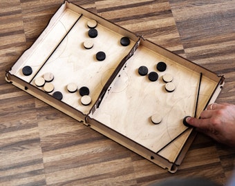 Wood sling game, Sling hockey game, Sling puck game, Table hockey, Finger hockey game board, Table hockey table games, Battle board game