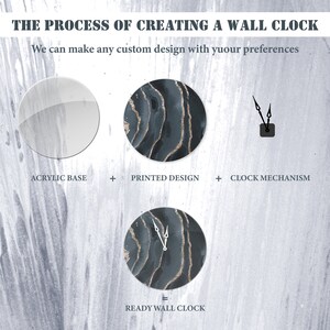 Resin Wall Clock, Black and Gold Wall Clock, Epoxy Wall Clock, Modern ...