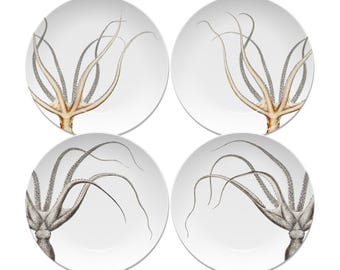 Octopus Dinnerware Set of Plates for Indoor and Outdoor Dining