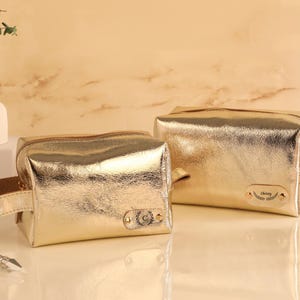 Bolsa Personalizada para Madrinhas | Bolsa de Maquiagem Clutch - Presente Elegante e Personalizável para Despedidas de Solteira, Necessaire para Ela