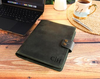 Personalized Leather Journal Notebook Refillable, Custom A5 Notebook Cover, Leather Travel Journal, Father's Day Gift, Gift for Her