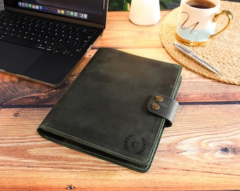 Personalized Leather Padfolio Organizer, Leather Portfolio, Document Holder, Professional Padfolio, Corporate Gifts, Valentine's Day Gift