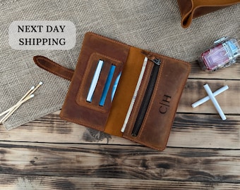 Personalized Leather Tobacco Pouch, Handmade Tobacco Bag, Custom Tobacco Case, Mens Tobacco Pouch, Tobacco Rollup Pouch, Smokers Accessories